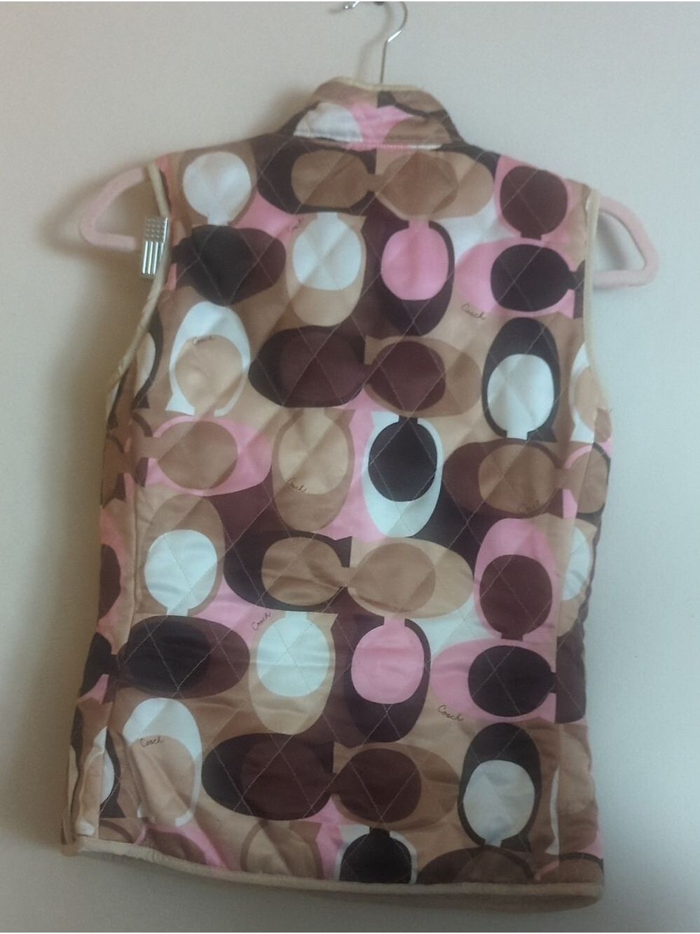 Coach Signature Print Quilted Reversible Vest - Picture 8 of 12